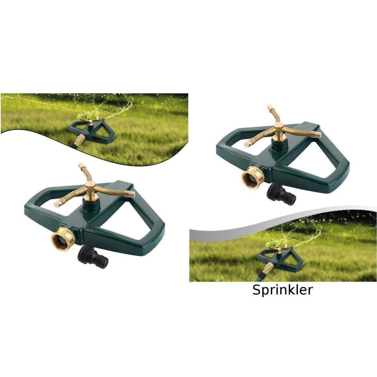 360-Degree Brass Nozzle Lawn Sprinkler for Garden Irrigation