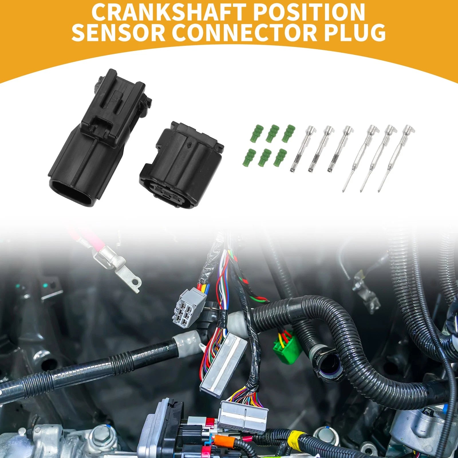 3 Pin Crankshaft Position Sensor Connector Plug for Toyota