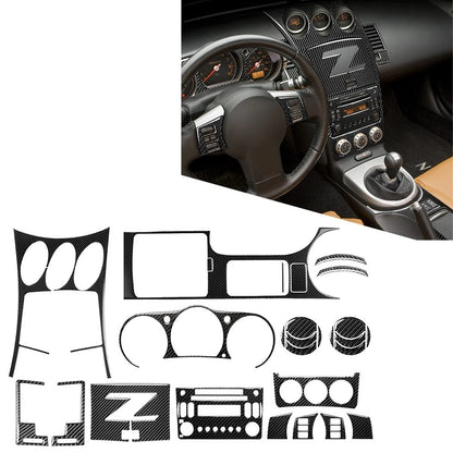 27 Pcs Interior Decoration Frame Cover for Nissan 350Z (2003–2009) Carbon