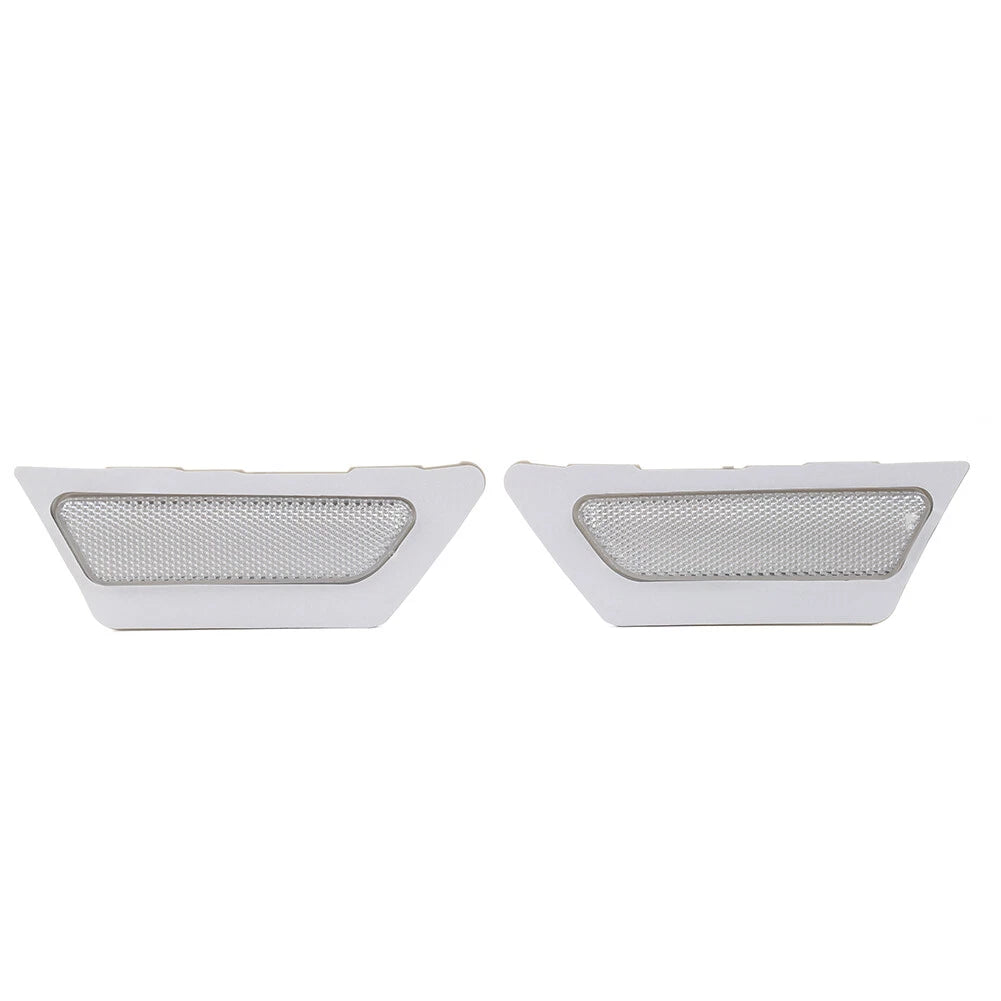 2X White Front Bumper Reflector Side Marker Lights for Audi A4 B9 (2017–2019)