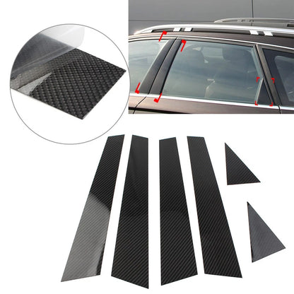 6x B Pillar Post Cover Trim for Audi A6 C7 (2012–2018)