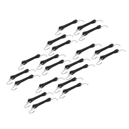 Set of 6 Heavy Duty Rubber Tarp Straps Tie Down Bungee Cords with Hooks