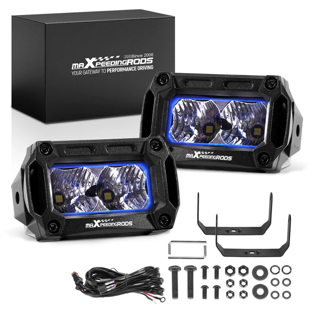 20W LED Auxiliary Light Rectangular Flood Beam 2000LM for Off-Road (2000–2023)