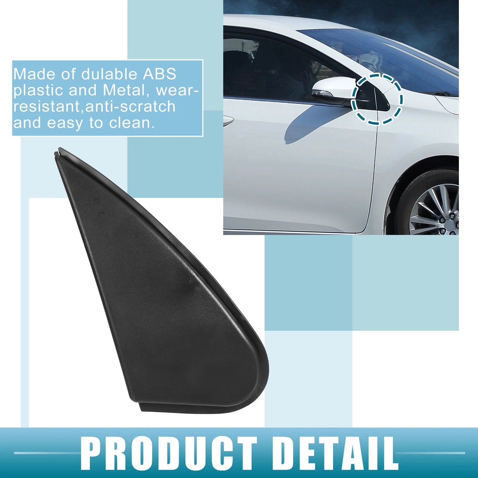 Right Mirror Corner Fender Triangle Cover Replacement for Toyota Corolla (2002–2008)