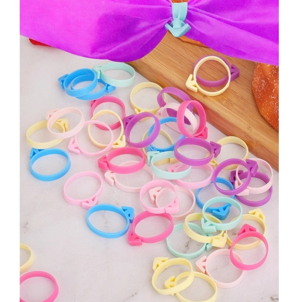 Stretchable Silicone Piping Bag Rings Set of 3 for Baking Aid