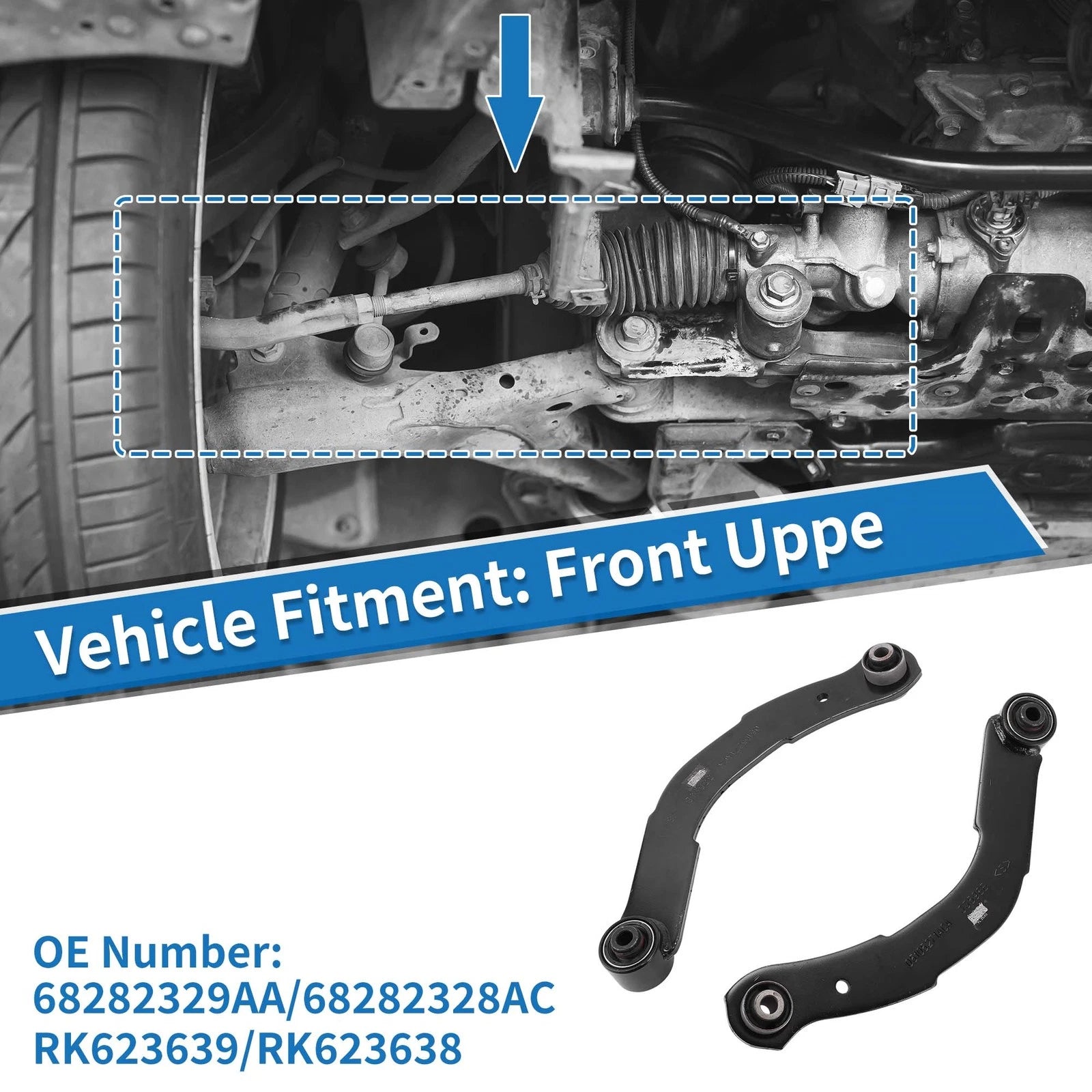 2X Front Upper Control Arms with Ball Joints for Dodge Durango (2016–2022)