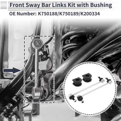 2X Front Stabilizer Bar Links with Bushing for GMC Terrain (2010–2012) No.K750188