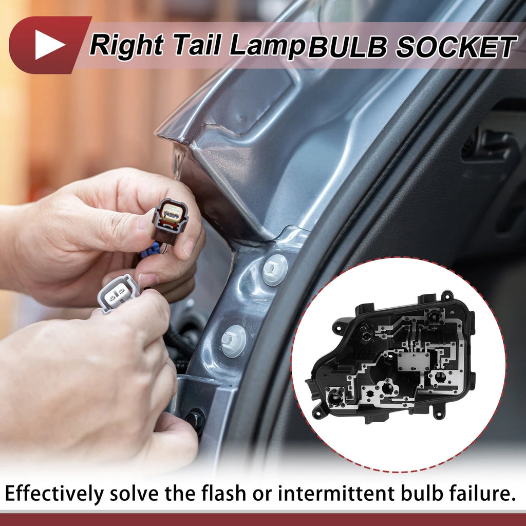 1 Pc Right Tail Light Socket for Citroen Celysee (2017–2020) Lamp Bulb Connector