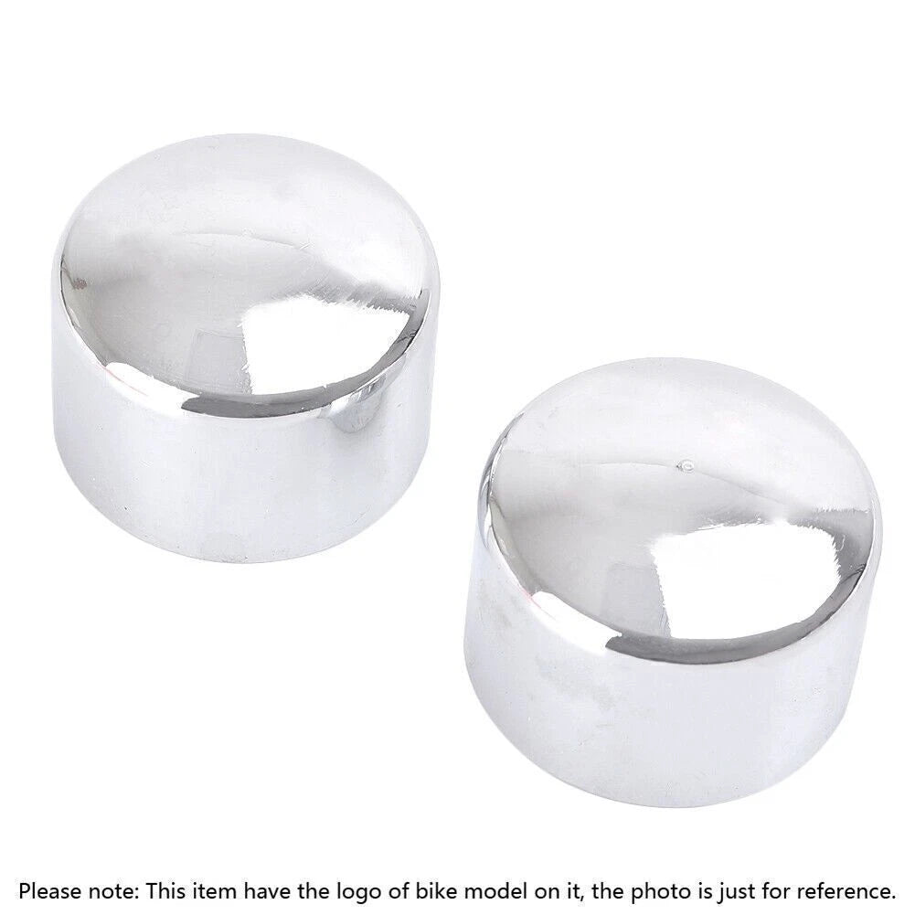2X Front Axle Nut Covers for Harley Davidson & Choppers (Universal Fit)