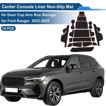 Non-Slip Car Floor Mat Set for Ford Ranger (2023–2025) PVC 19 Piece