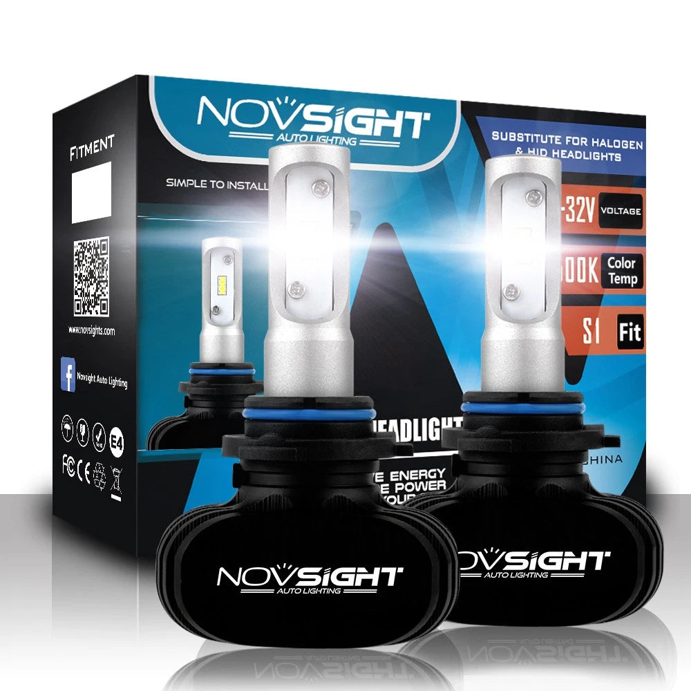 2X HB4 9006 LED Headlight Conversion Bulbs 9000LM for NOVSIGHT