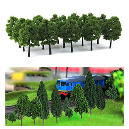 50pcs HO Scale Plastic Trees for DIY Landscape Projects