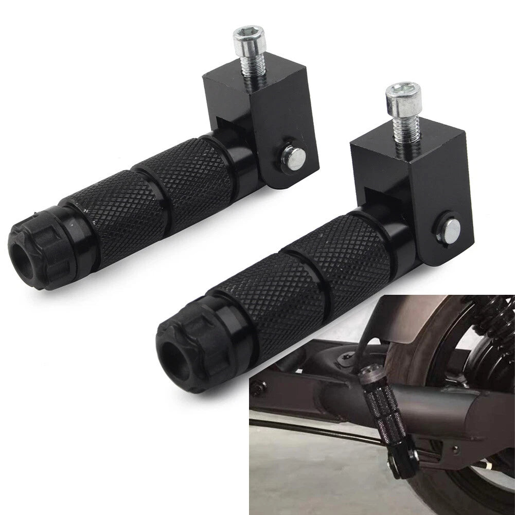 Motorcycle Universal 8mm Footpegs Folding Passenger Foot Pegs for Bicycle