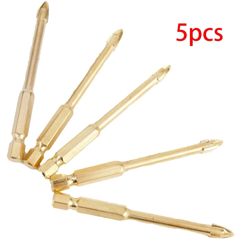 5Pcs Drill Bits Set for Ceramic Metal Wall Glass (6mm)