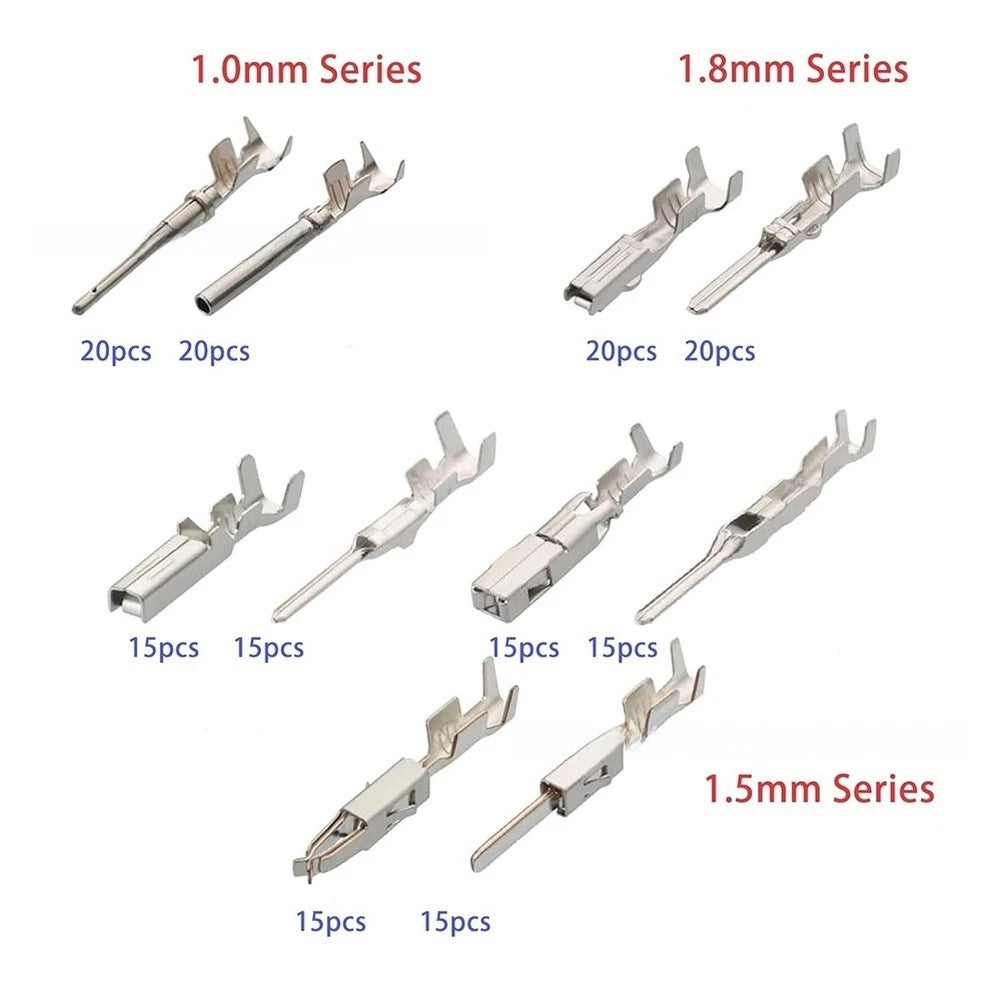 340 Piece Terminal Pin Set for Automotive Electrical Applications (1mm to 3.5mm)