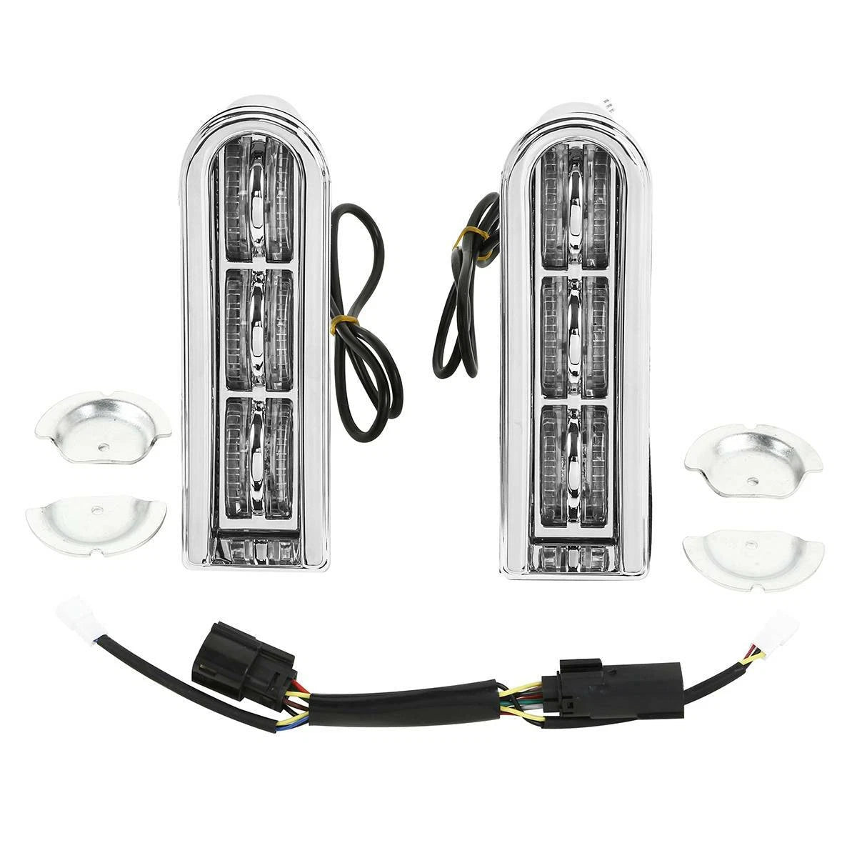 Chrome LED Inserts for Harley Touring FLHX (2014–2024)