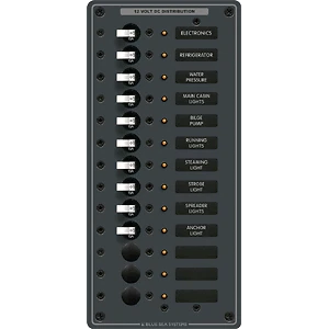 Blue Sea 8376 DC Panel 13 Position Vertical for Marine Applications