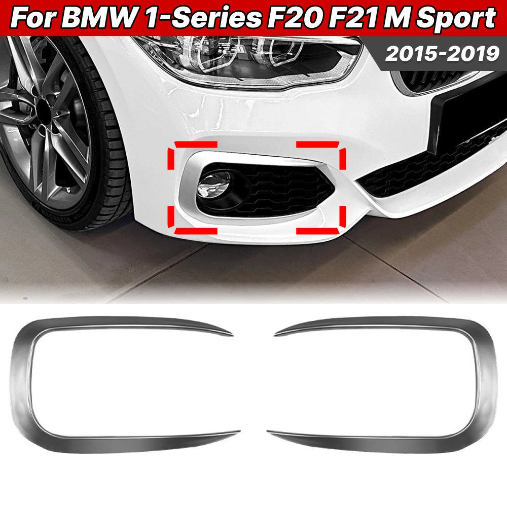 Chrome ABS Side Vent Canards Splitter for BMW 1-Series F20 F21 (2015–2019)