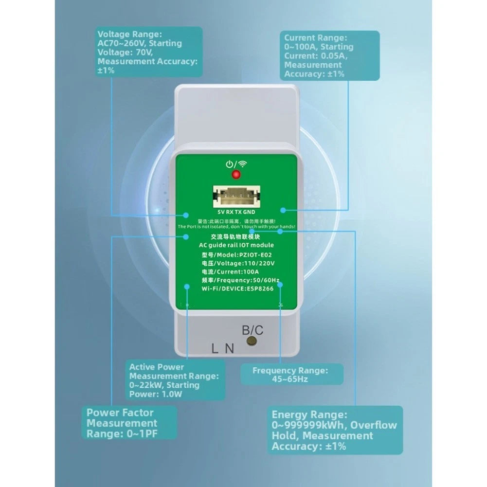 Smart WiFi Electricity Meter Module for Energy Metering