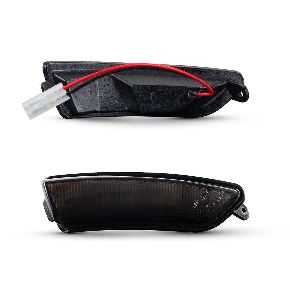 Black LED Wing Side Mirror Blinker Turn Signal Lights for Chrysler 300 (2011–2023)