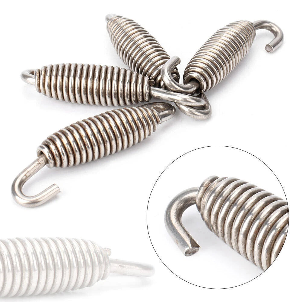 2X Stainless Header Exhaust Springs for Motorcycle Universal
