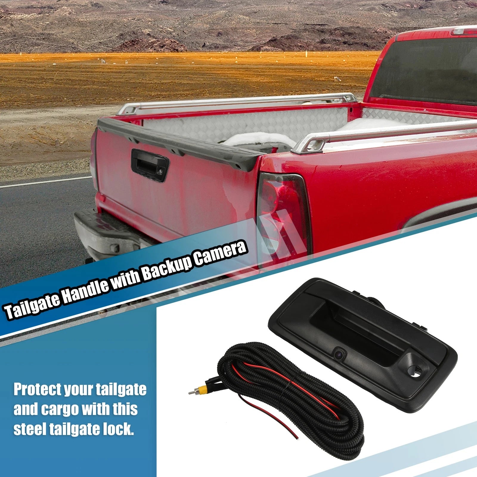 Car Rear Tailgate Handle with Rear View Backup Camera for Chevrolet (—)