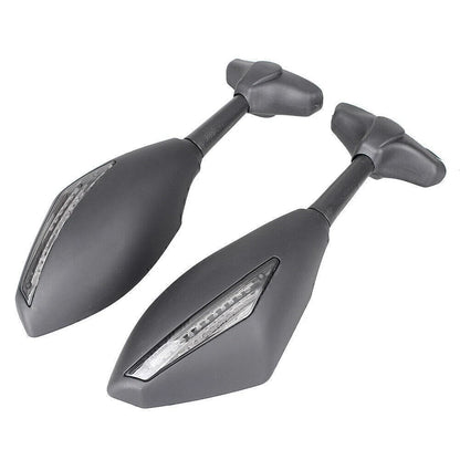 1 Pair Rear View Mirror with Indicator for Ducati Honda (Universal)