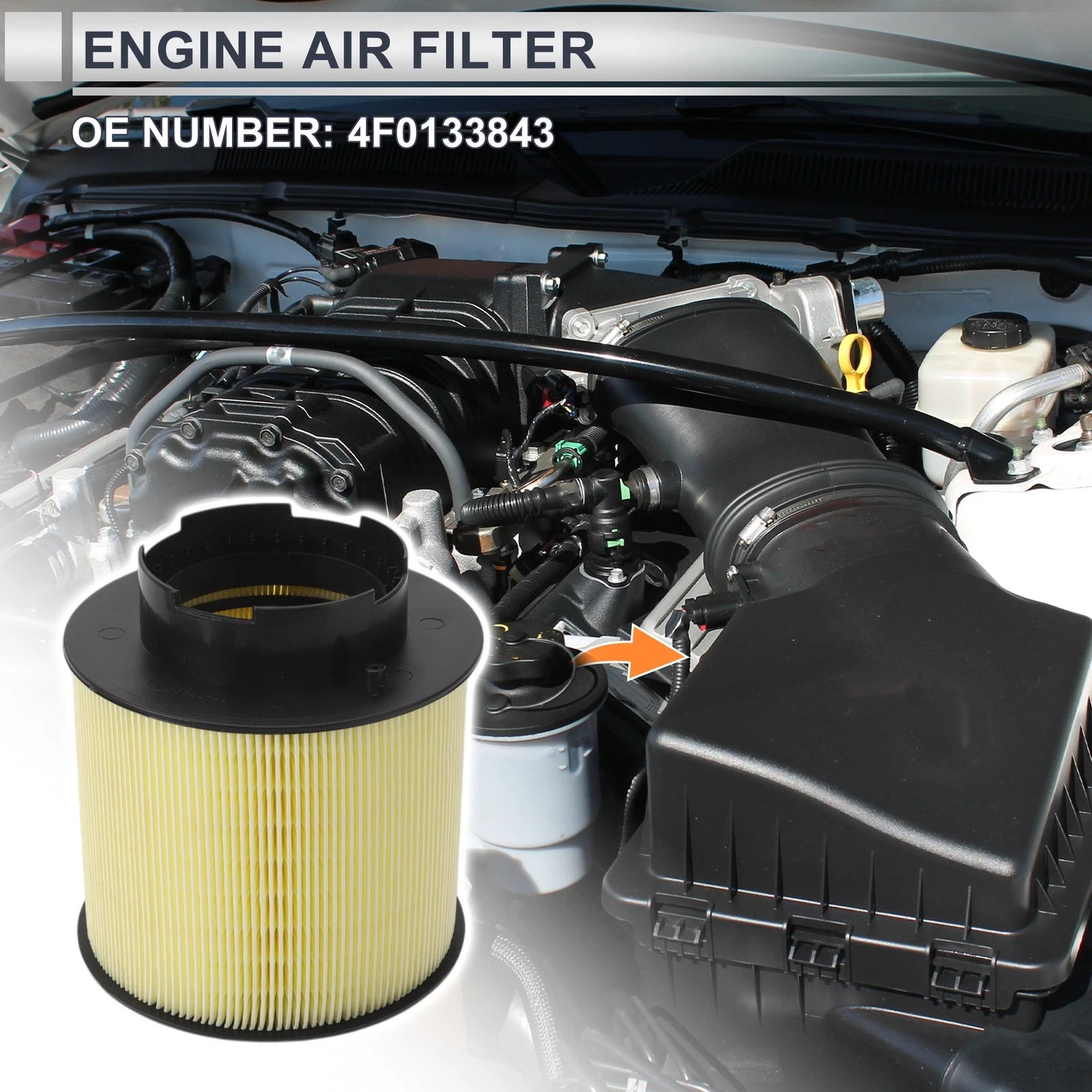 Engine Air Filter Replacement for Audi A6 Base 3.2L (2006–2011)