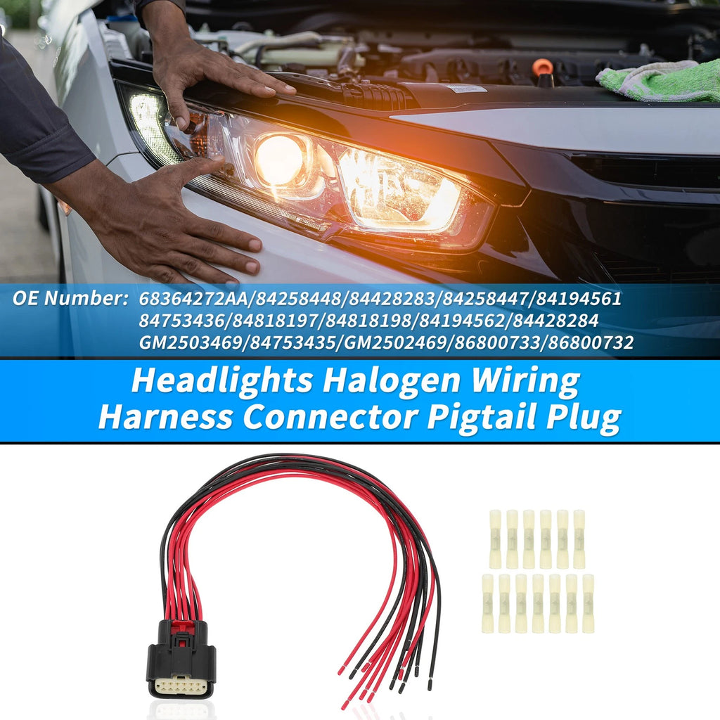 Halogen Headlight Wiring Harness Connector for Ram 1500 (2019–2021)