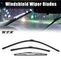 Front Rear Wiper Blades Set 3 Pack Replacement for Ford Focus MK2 (2004–2011)