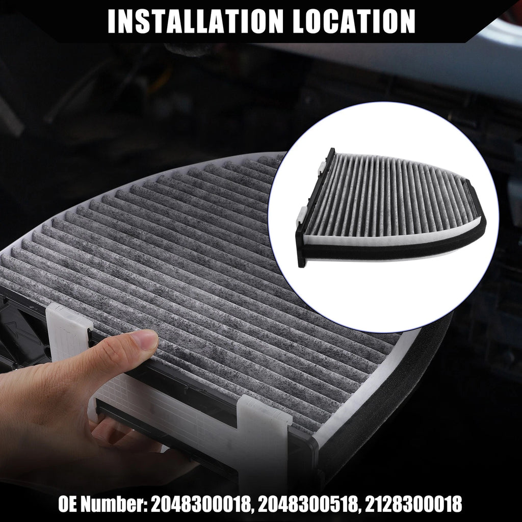 Cabin Air Filter Activated Carbon for Mercedes-Benz C200 C250 (2010–2021)