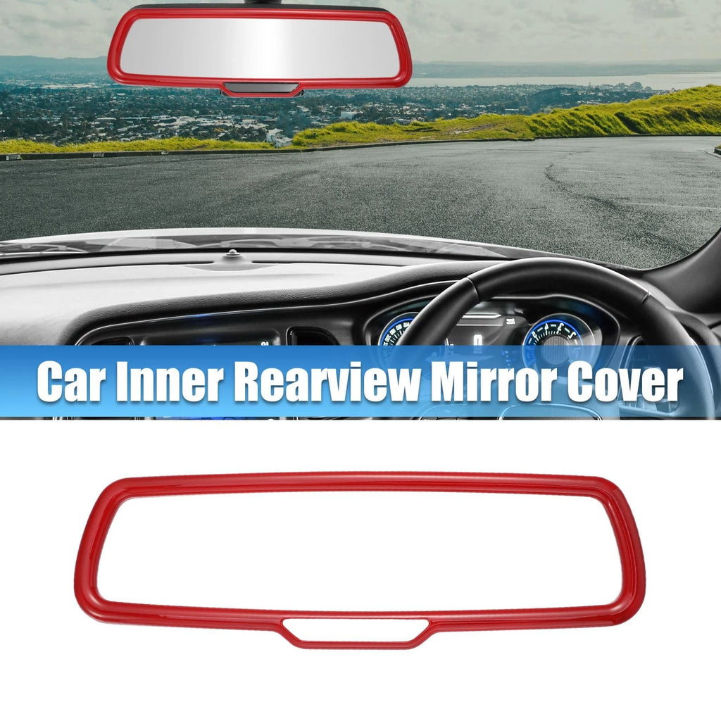 Rearview Mirror Cover Trims ABS Red for Dodge Challenger (2015–2020)