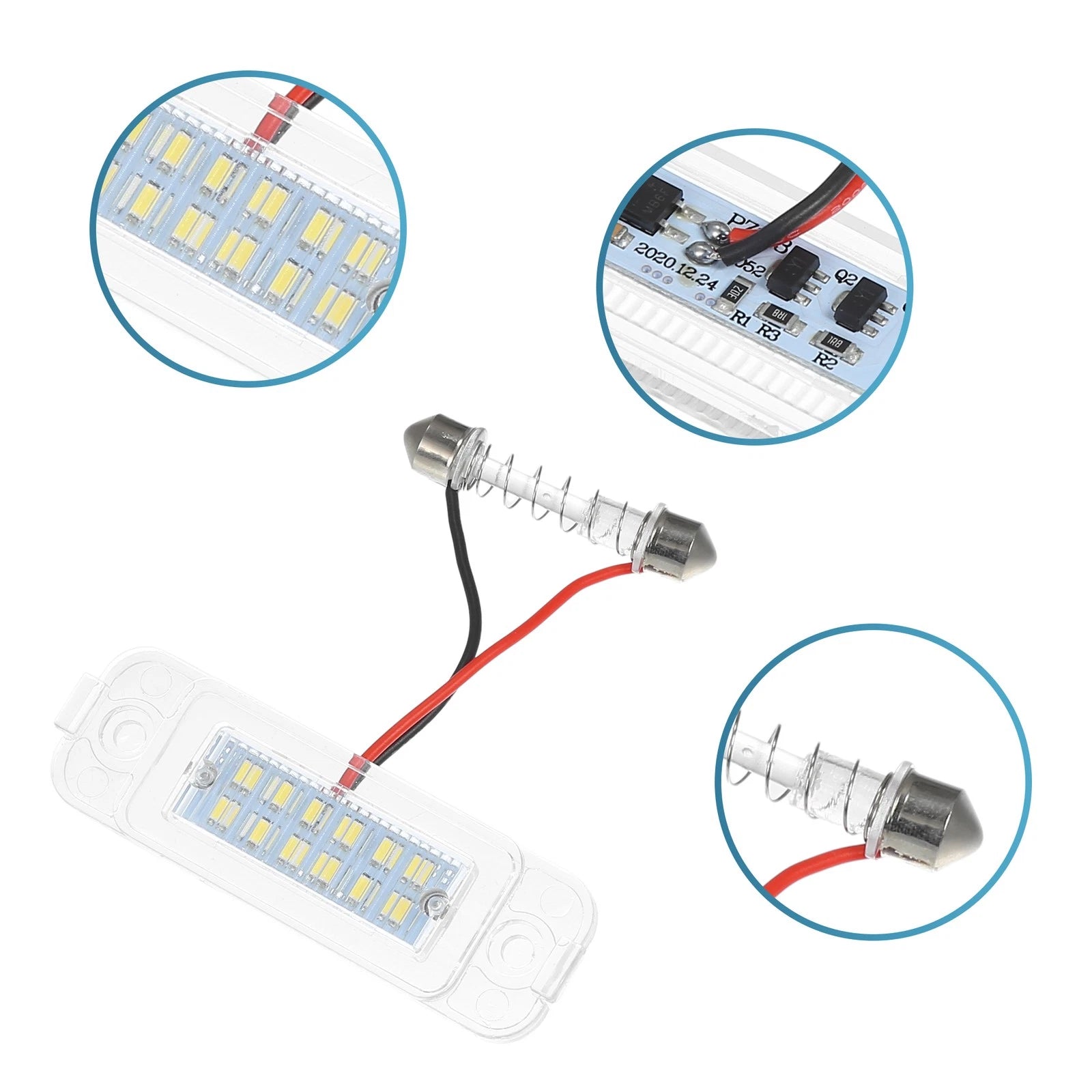 2pcs License Plate Light Replacement for Mercedes-Benz ML 320 (1998–2003)