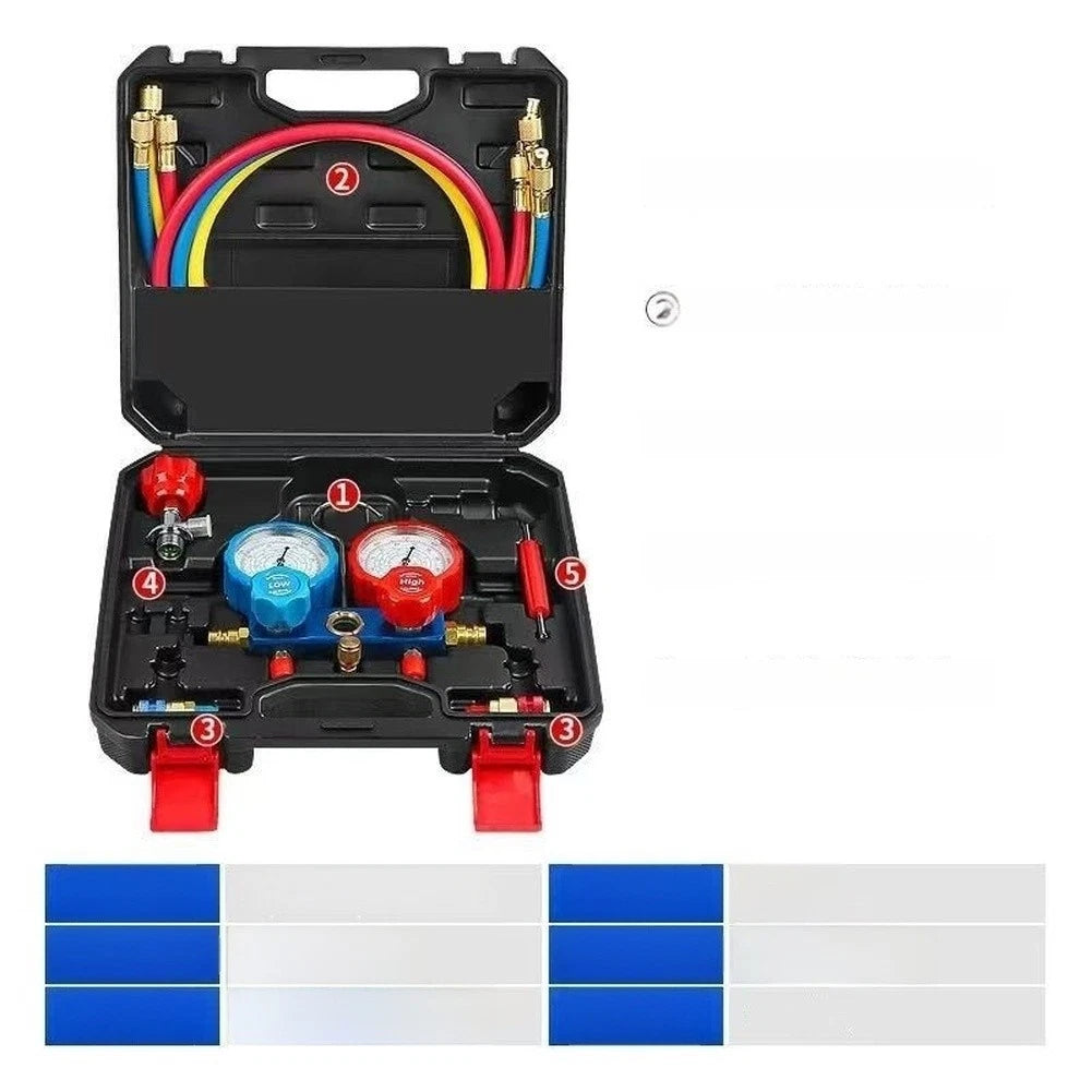 R134a Gauge Kit for Automotive (Includes Manifold & Accessories)
