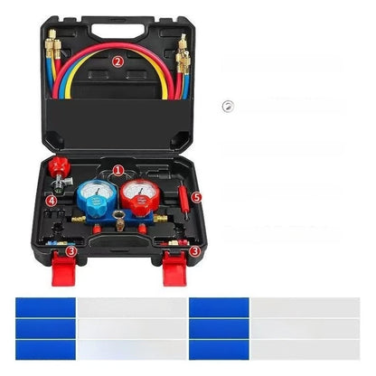 R134a Gauge Kit for Automotive (Includes Manifold & Accessories)