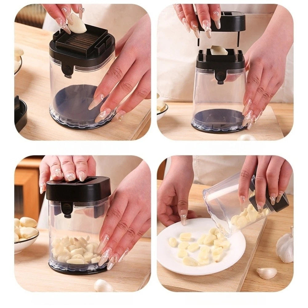 Manual Garlic Press Stainless Steel Cutter for Kitchen Use (11.2cm)