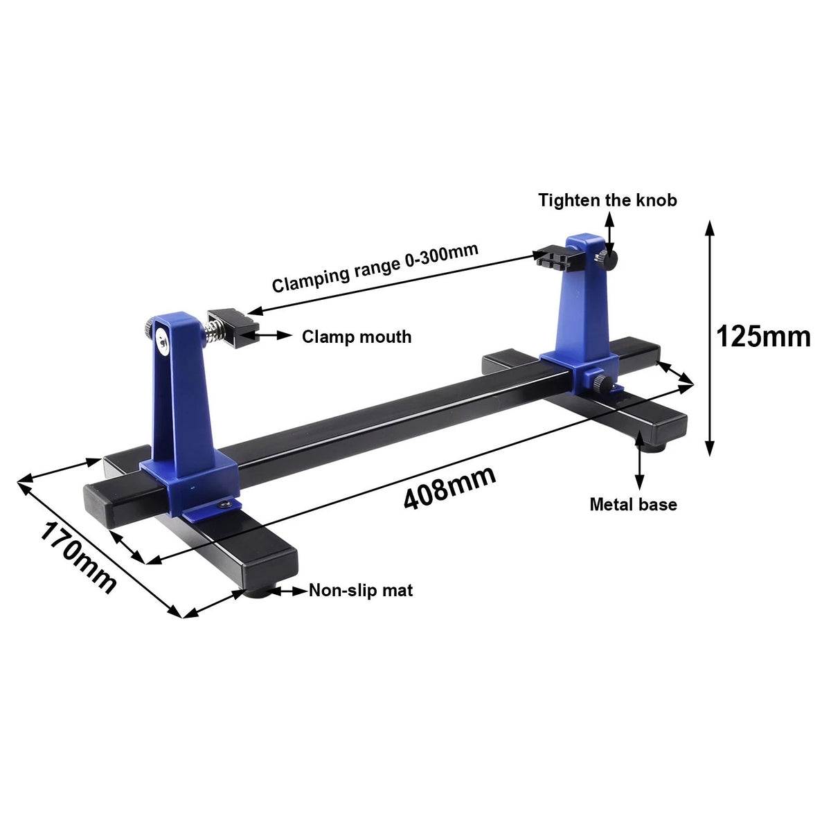 Welding Fixture Stand Clamp 0-300mm Adjustable Lightweight