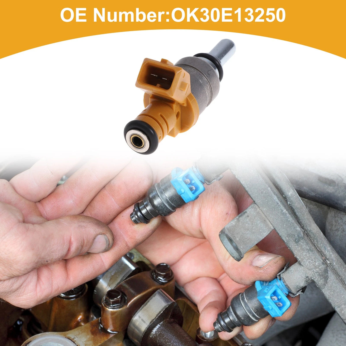 1 Pcs Fuel Injector No.OK30E13250 for KIA RIO 1.5L 1.6L (2001–2005)