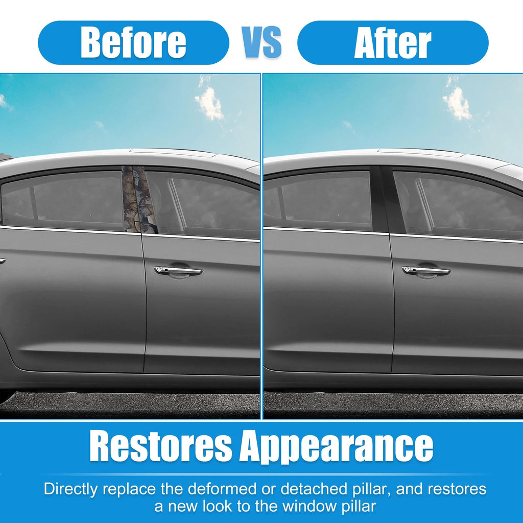 Car Window Pillar Post Side Door Cover Replacement 8pcs for Hyundai Elantra (2017–2023)