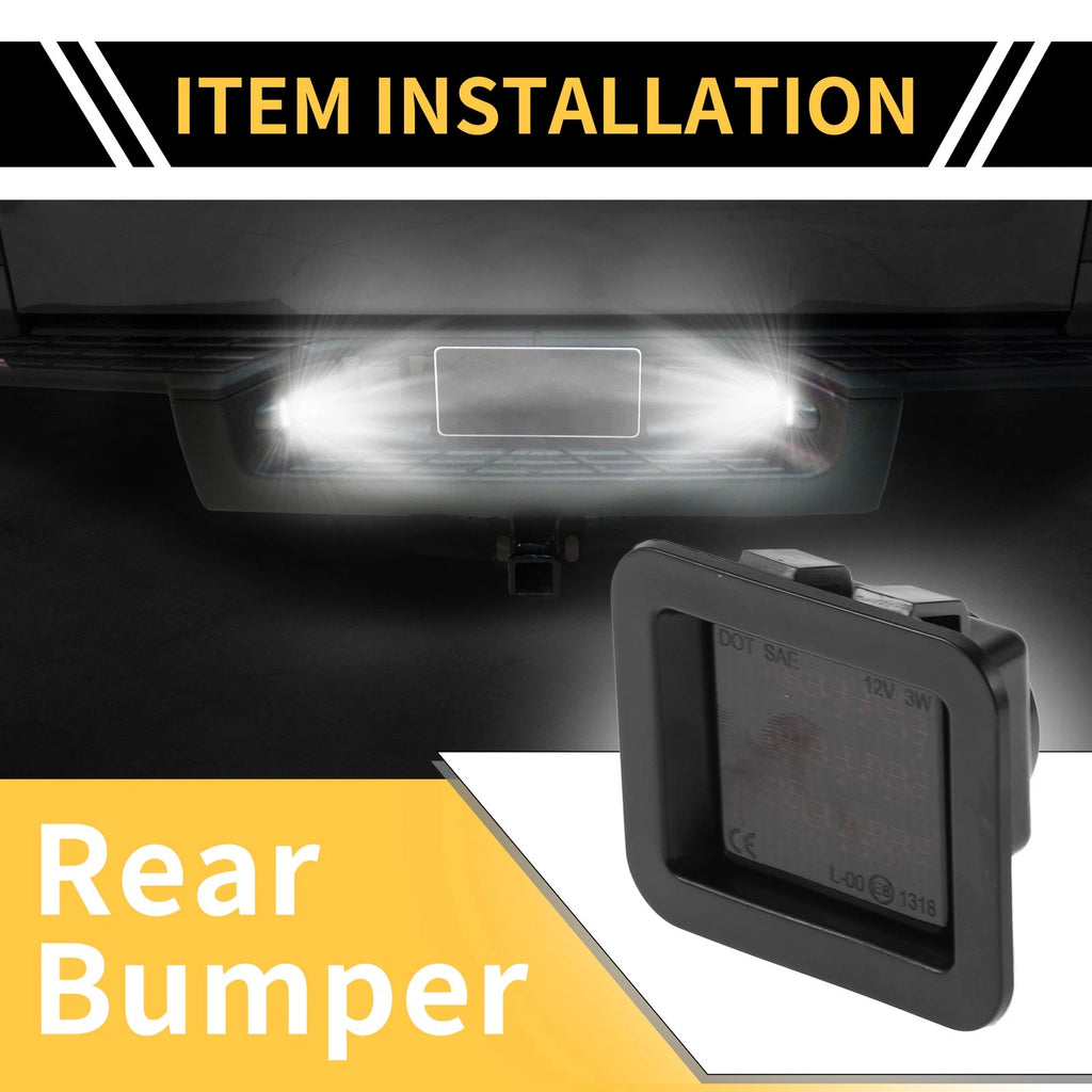 2pcs License Plate Light Tag Lamp Replacement for Ford F-150 (2015–2023)