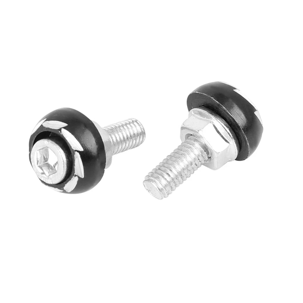 10 Pack 6mm Motorcycle License Plate Frame Bolt Screw for Universal Fit (—)