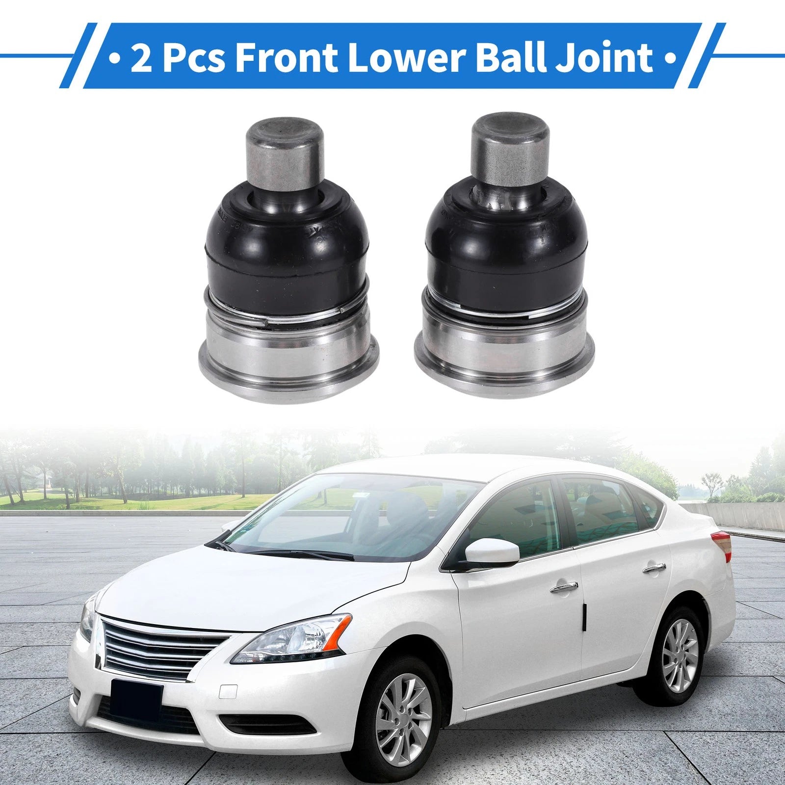 2 Pcs Front Lower Ball Joints Replacement for Chevrolet City Express (2015–2018)