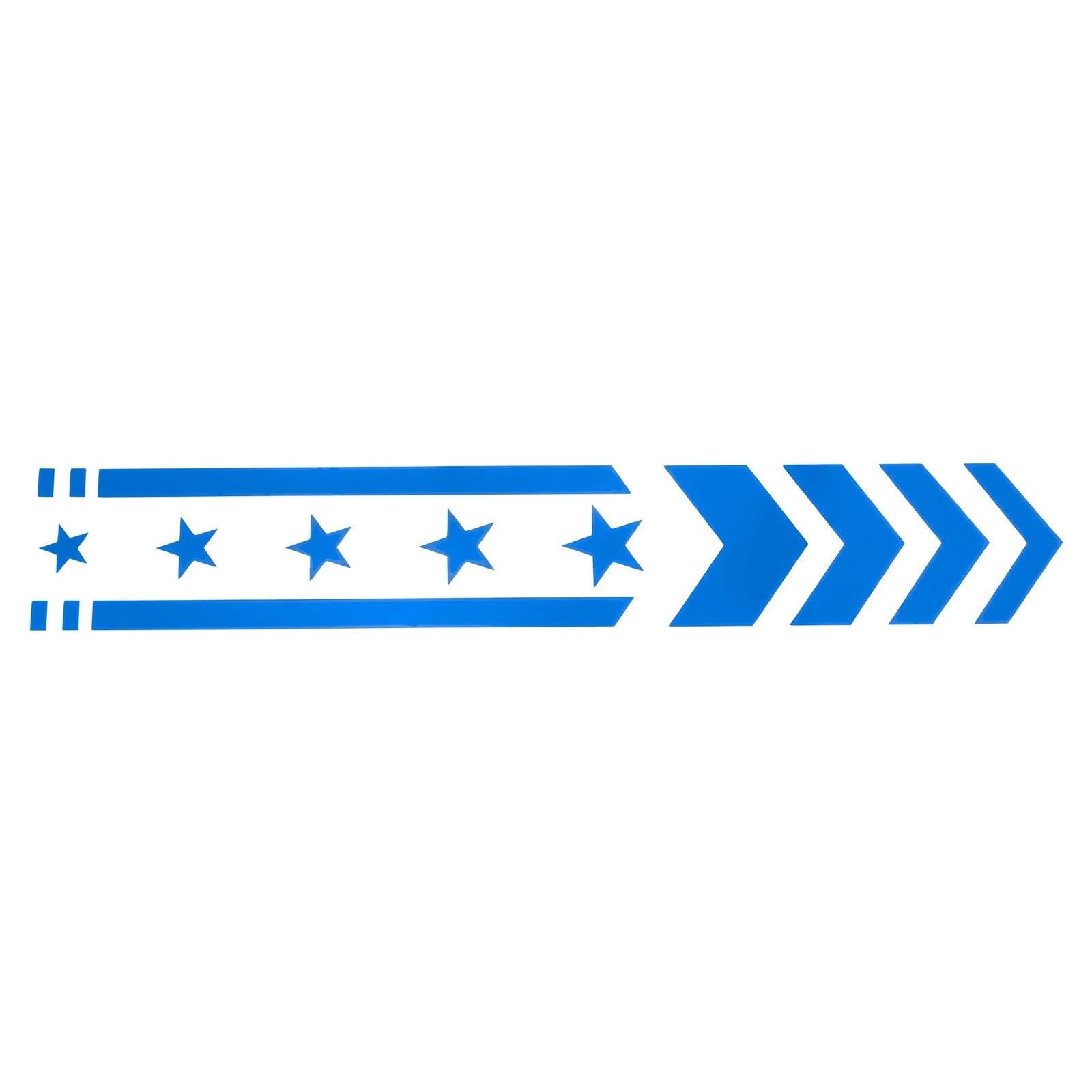 Reflective Bumper Decal for - Blue Square Arrow B