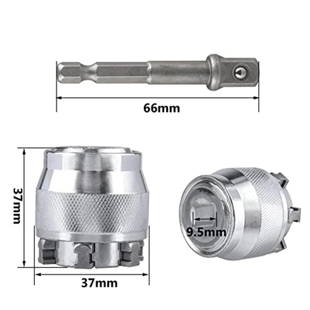 Adjustable Socket Wrench 10-19mm for Repairs