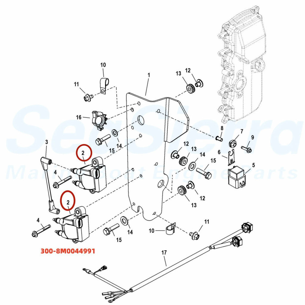 Ignition Coil for Mercury Outboard 300 (300-8M0044991)