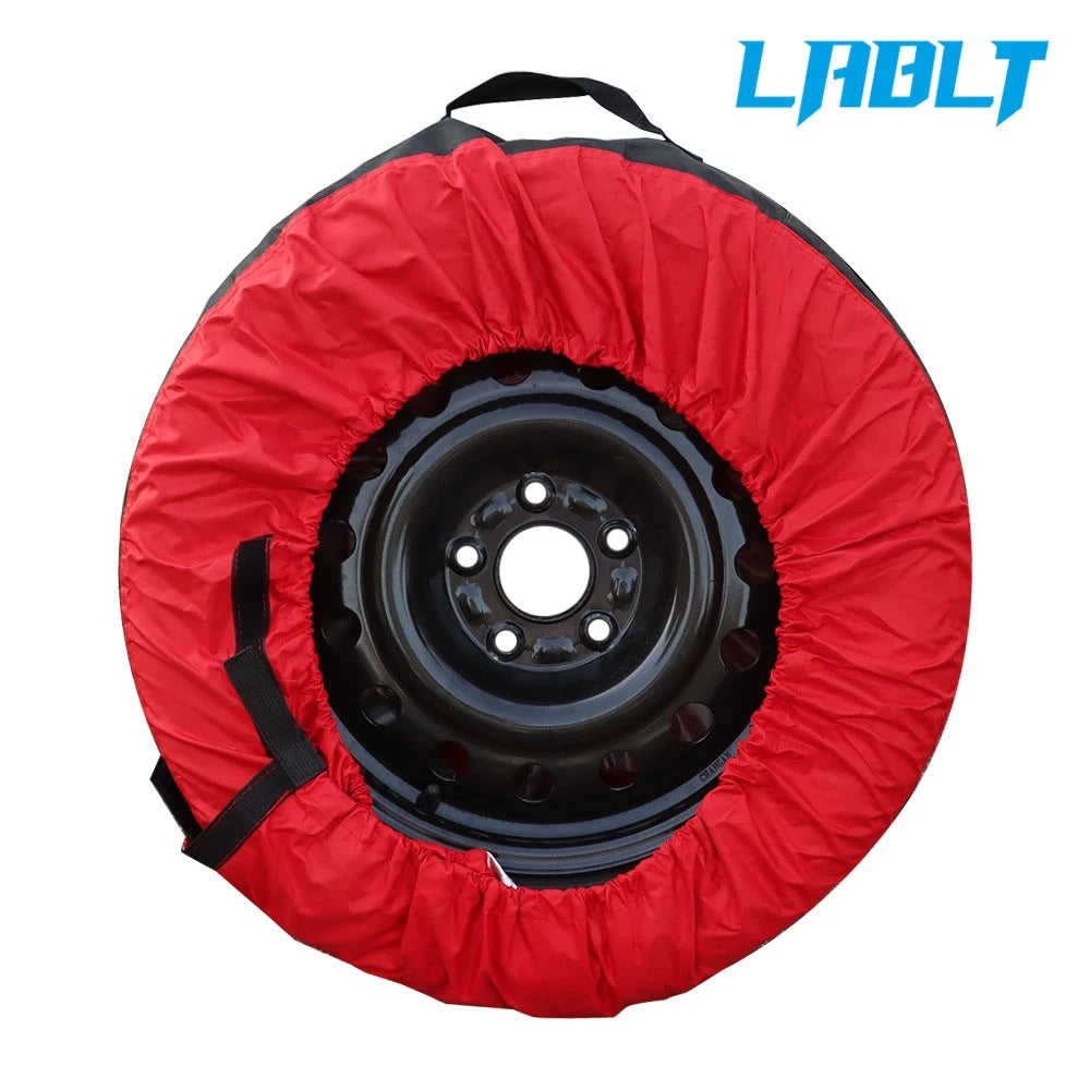 Set of 4 Tyre Covers for LABLT (600D, Red)