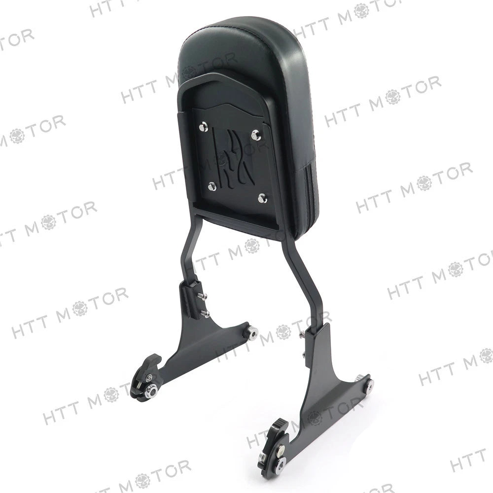 Matte Black Detachable Backrest Sissy Bar for Harley FLSTC/FLSTS (2000–2003)