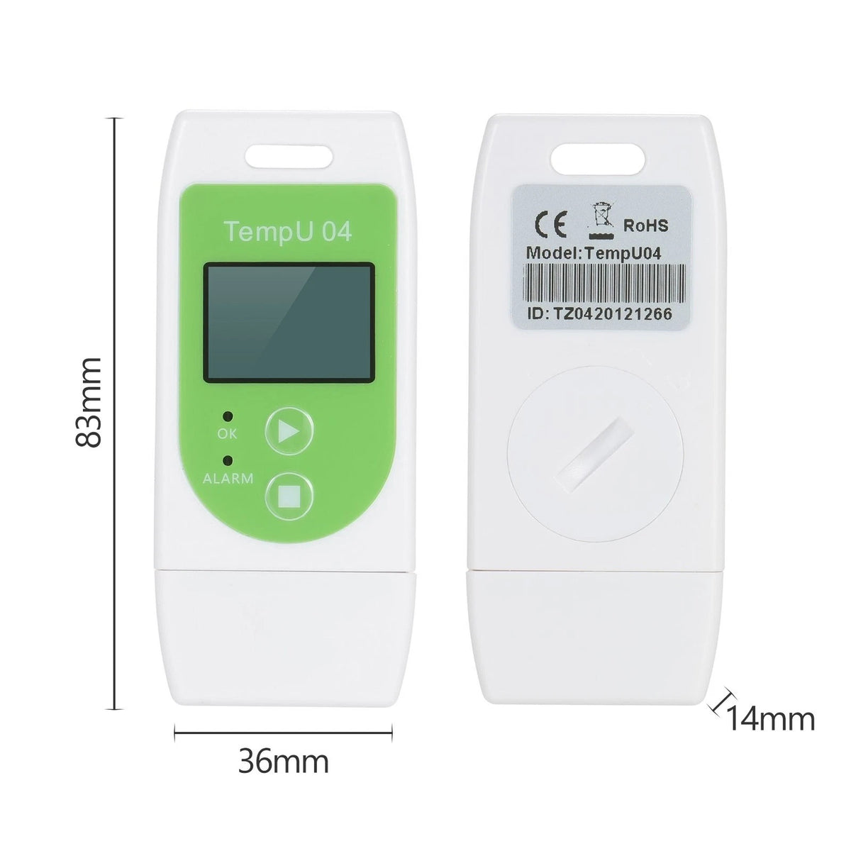 USB Temperature Data Logger with LCD Screen for Programmable Intervals