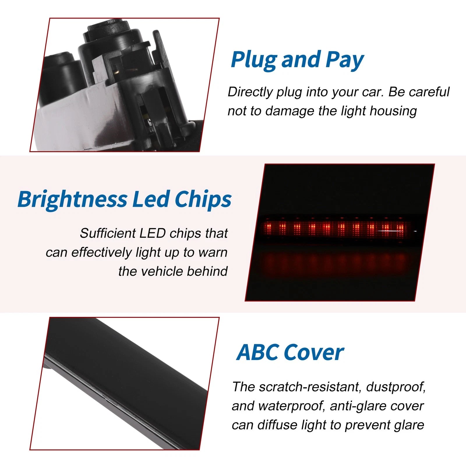 Black LED Third Brake Light for VW T5 Transporter (2003–2015) No. 7E0945097F