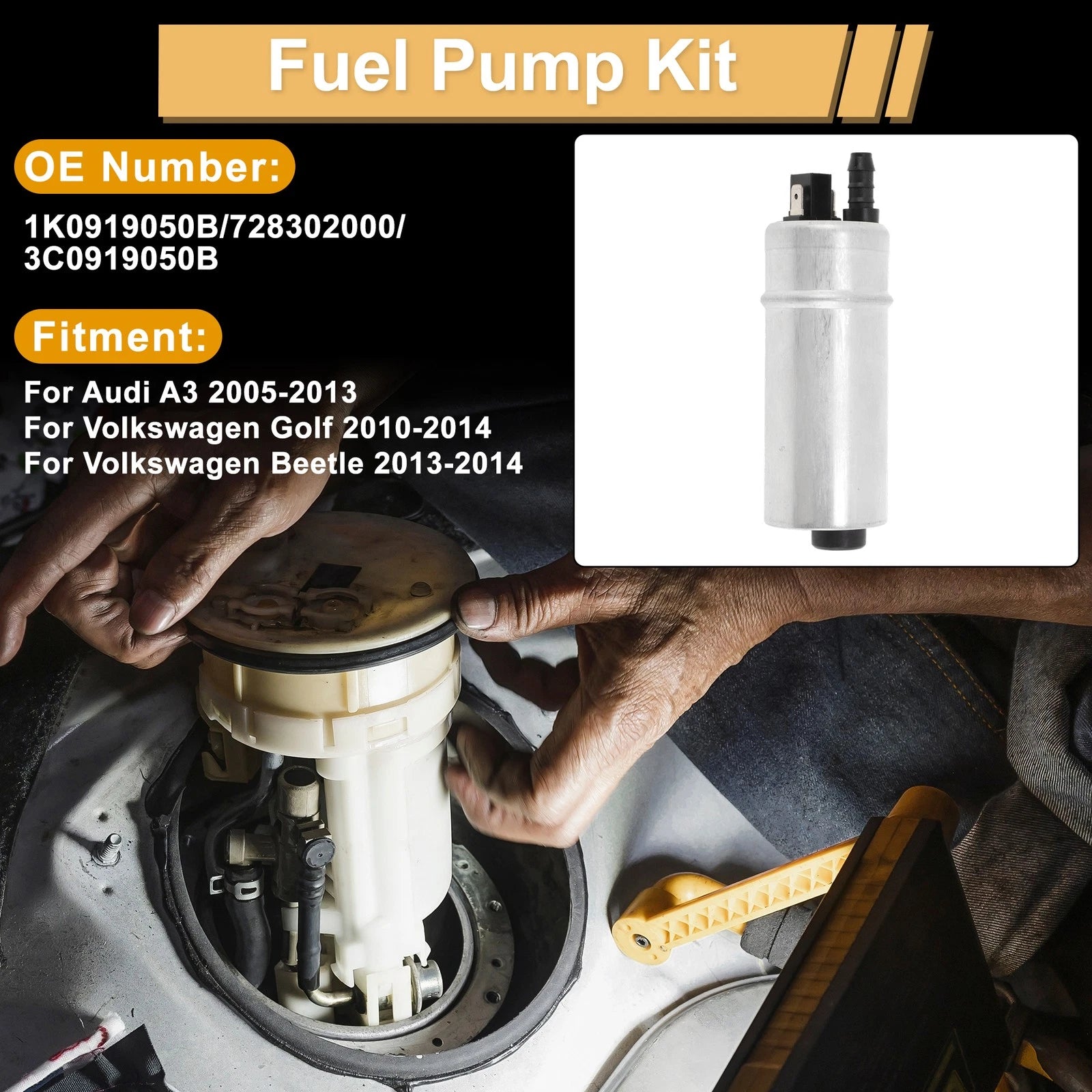 Fuel Pump Assembly Metal Electric Replacement for Audi A3 (2005–2013)
